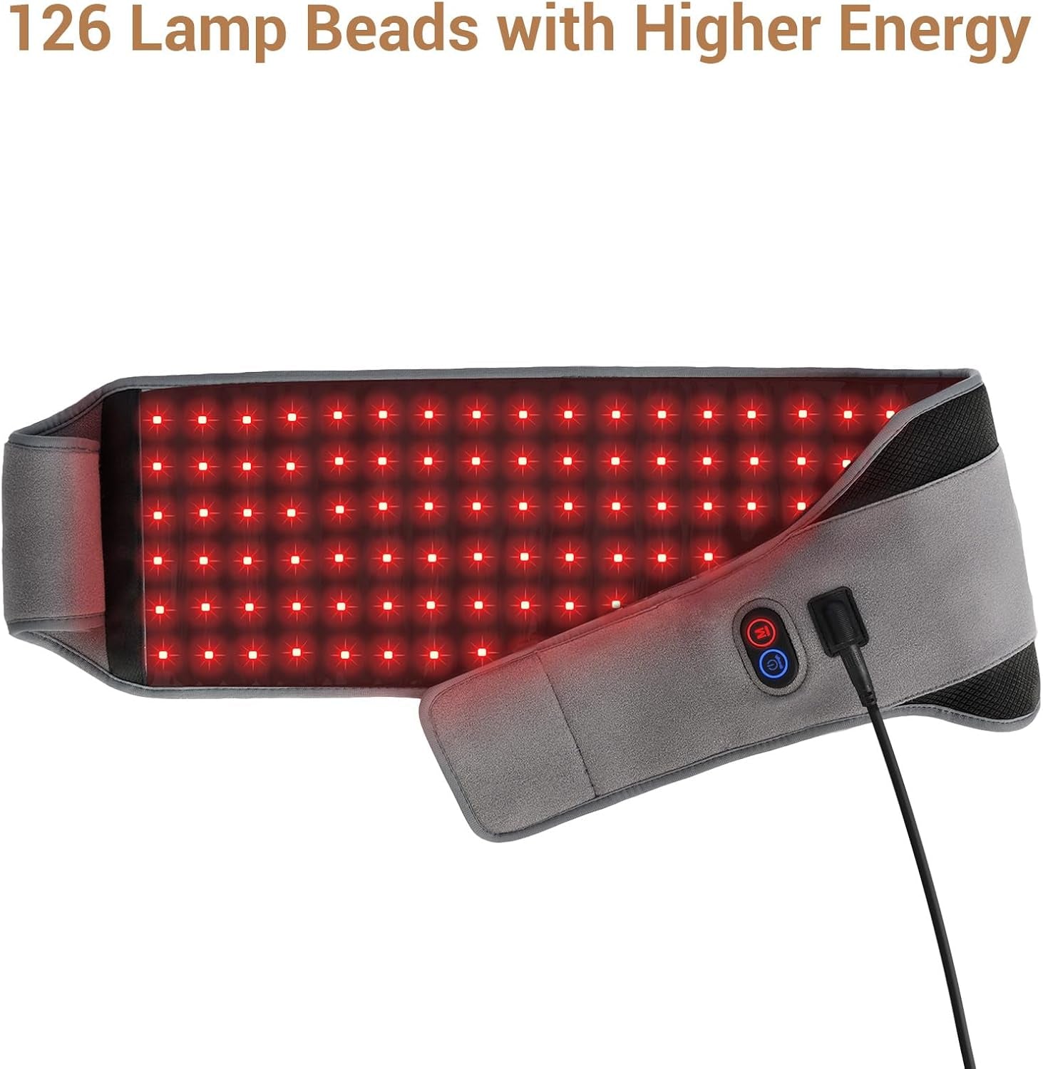 Red Light Therapy Belt with 126 Leds, Wearable Red Light Therapy for Body, 660Nm & 850Nm, Gifts for Her Women Mom, 22W Light Wrap with Timer for Joint Muscle(Corded)